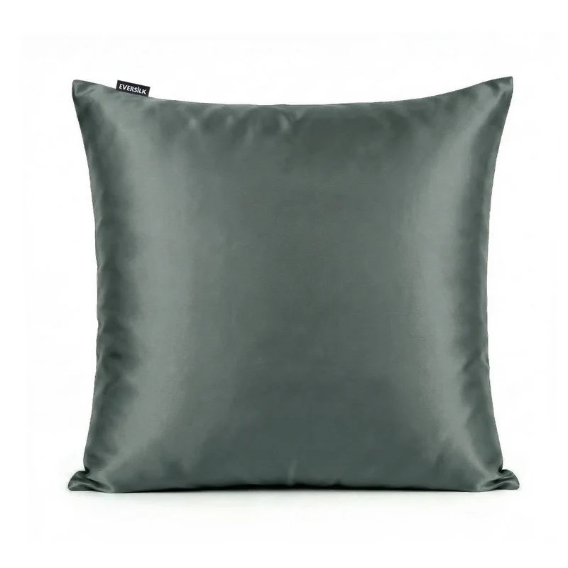 Taie d’oreiller en soie de mûrier 65x65 cm - Gris Ardoise