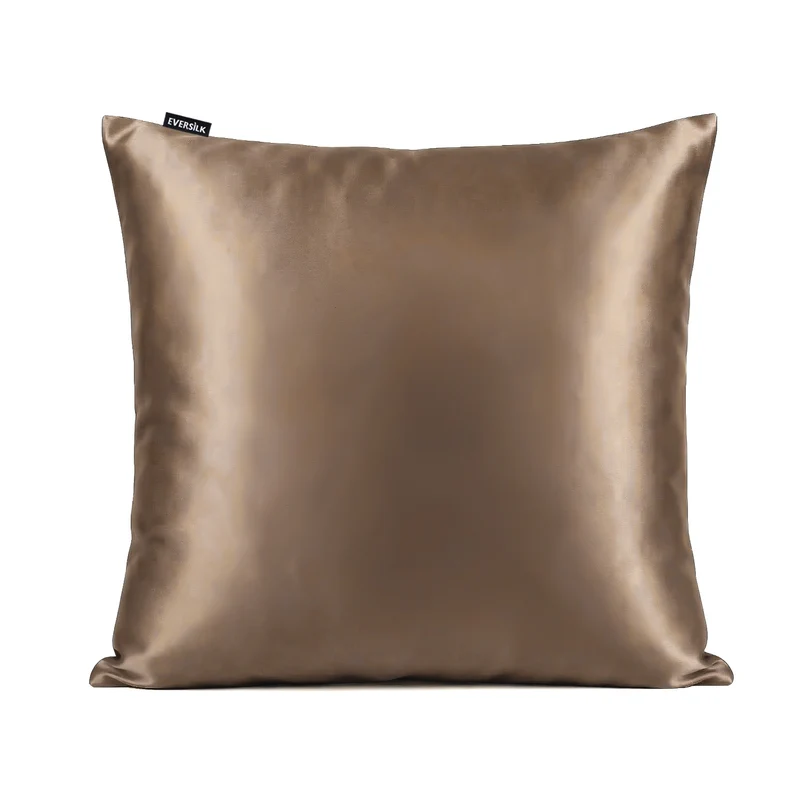 Taie d’oreiller en soie de mûrier 65x65 cm - Taupe Clair