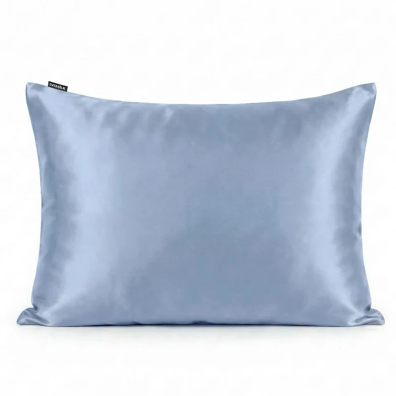 Taie d’oreiller en soie de mûrier 50x70 cm - Bleu Pâle