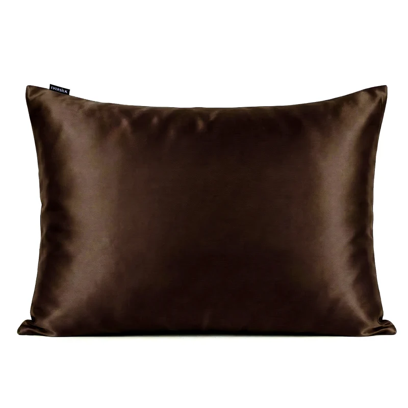 Taie d’oreiller en soie de mûrier 50x70 cm - Chocolat