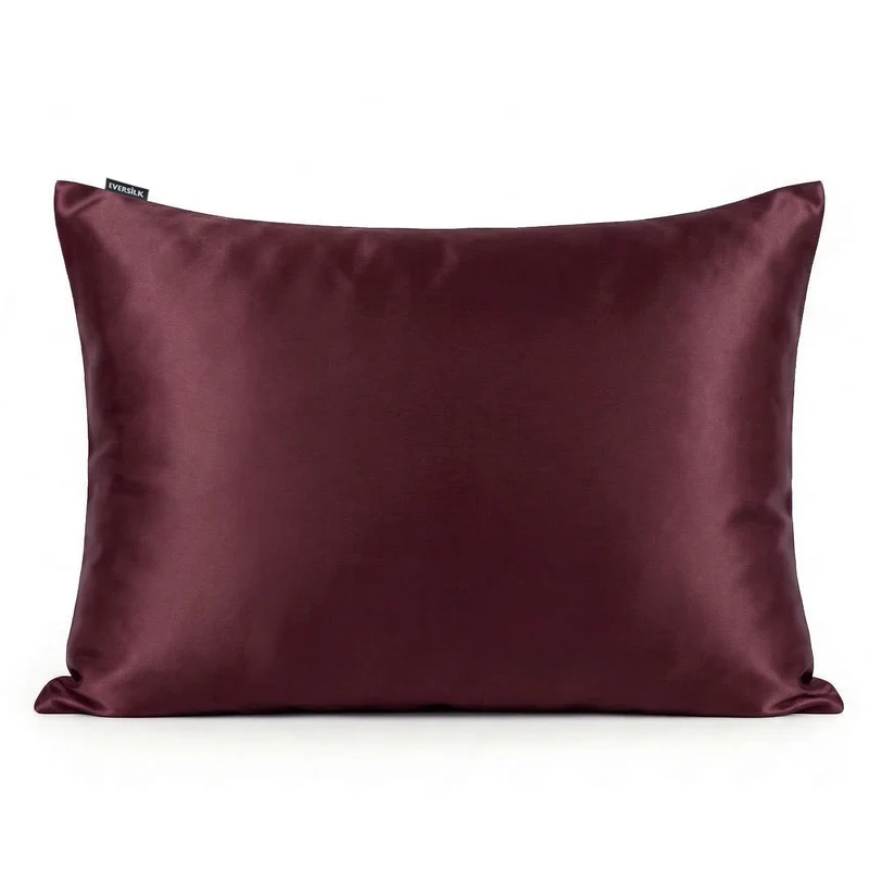 Taie d’oreiller en soie de mûrier 50x70 cm - Burgundy