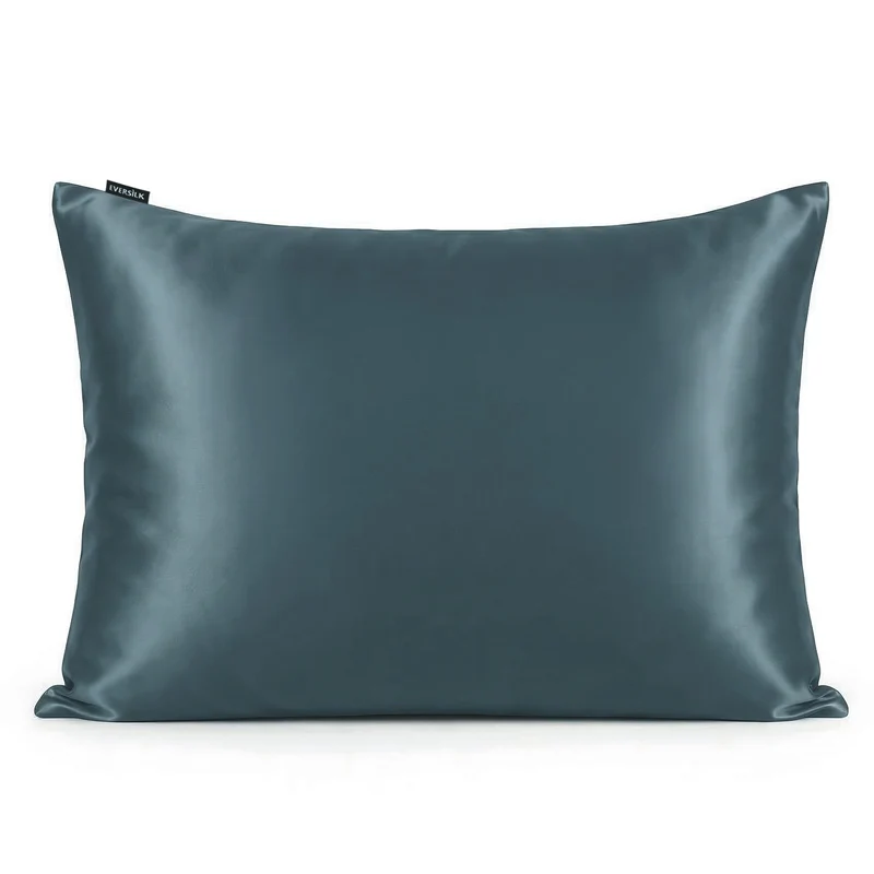 Taie d’oreiller en soie de mûrier 50x70 cm - Bleu Windward