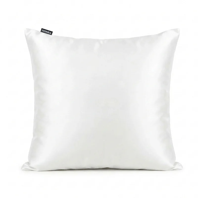 Taie d’oreiller en soie de mûrier 65x65 cm - Blanc