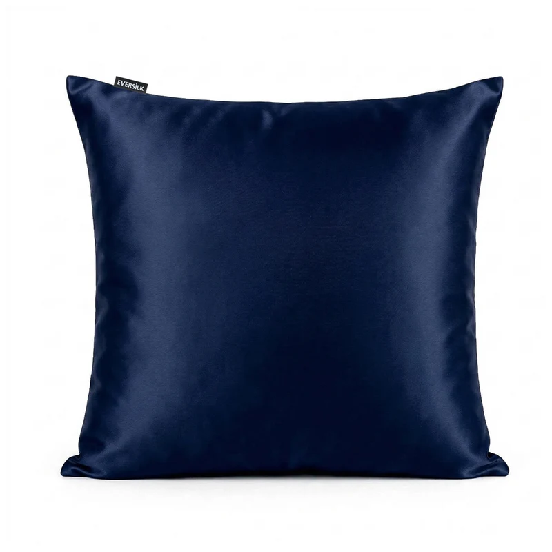 Taie d’oreiller en soie de mûrier 65x65 cm - Bleu Marine