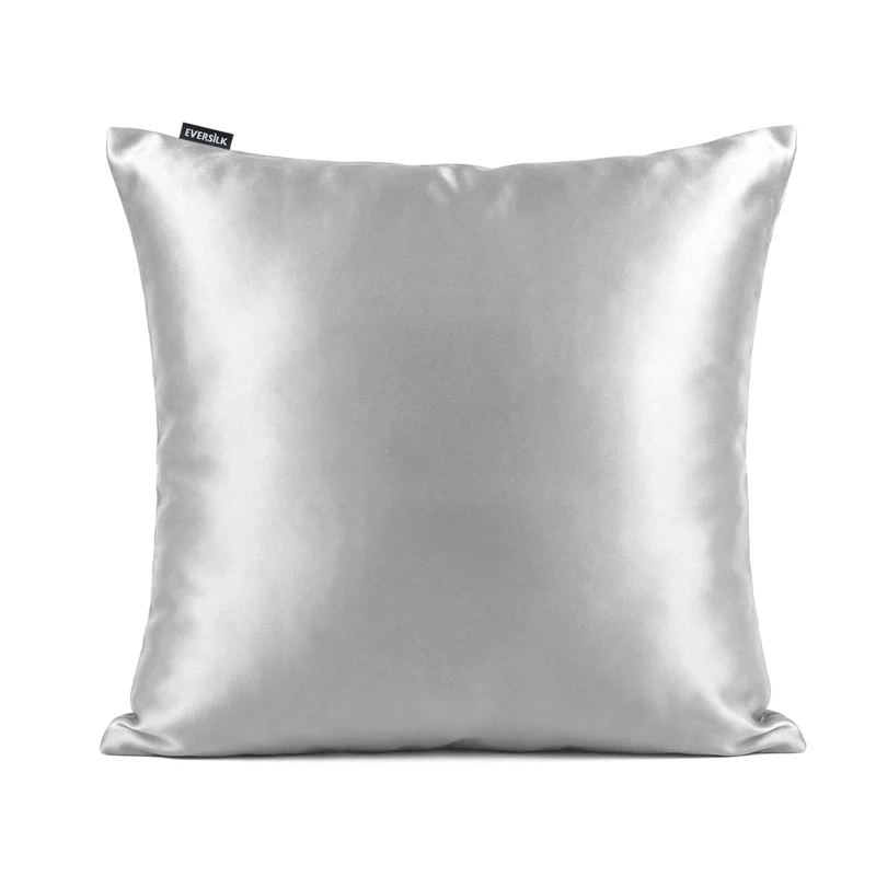 Taie d’oreiller en soie de mûrier 65x65 cm - Gris Perle