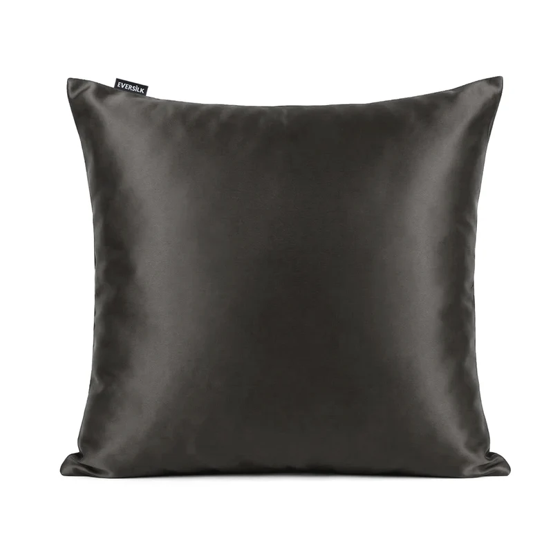 Taie d’oreiller en soie de mûrier 65x65 cm - Gris Foncé