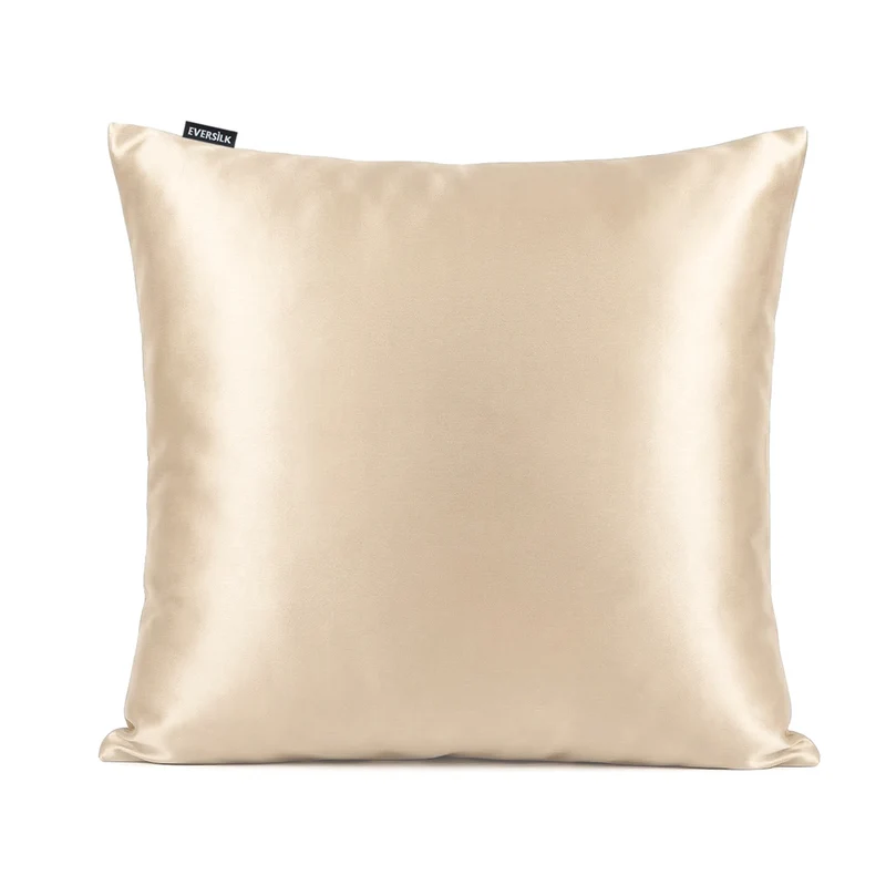 Taie d’oreiller en soie de mûrier 65x65 cm - Champagne