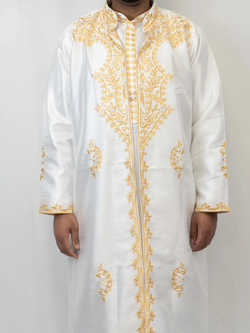 ENSEMBLE QAMIS NAEL - Blanc Or