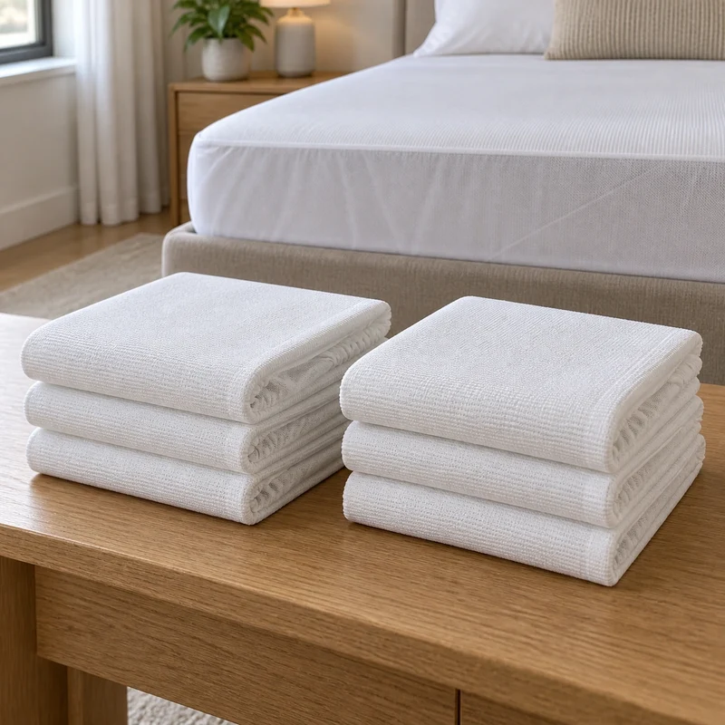 Lot de 6 alèses protège-matelas imperméables