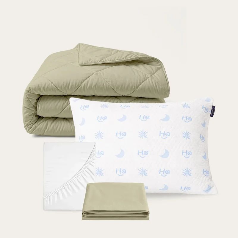 Summer sale bundel | Sage green | Wasbaar dekbed
