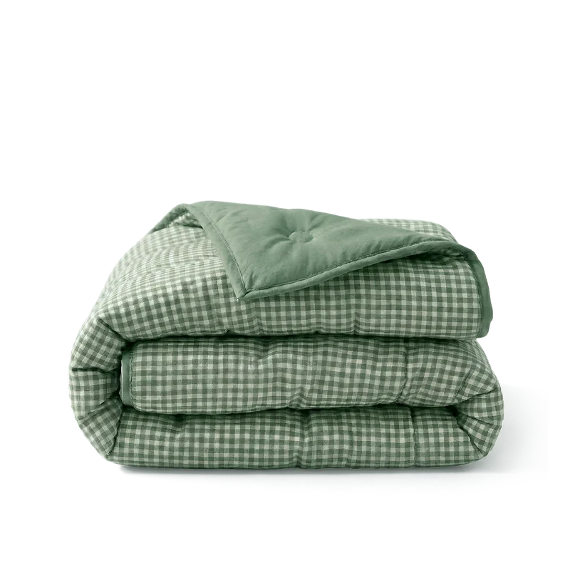 Wasbaar All Season Dekbed | Seersucker | Green Moss