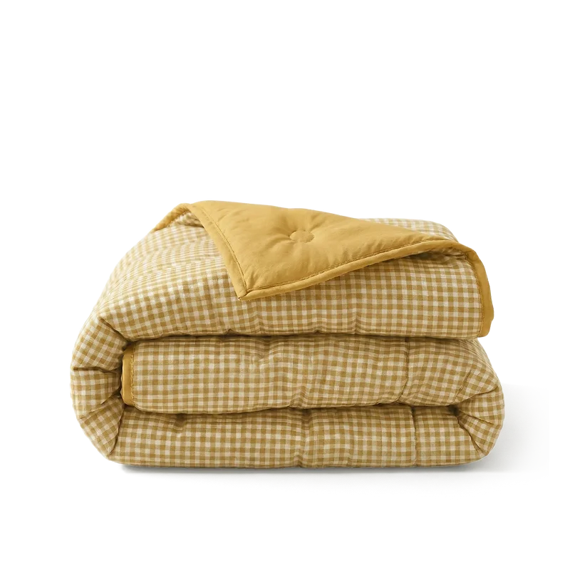 Wasbaar All Season Dekbed | Seersucker | Ochre