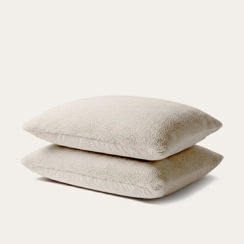 Kussenslopen | Teddy Wave | Taupe | Set van 2