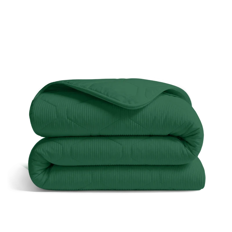Wasbaar All Season Dekbed | Corduroy | Emerald Green