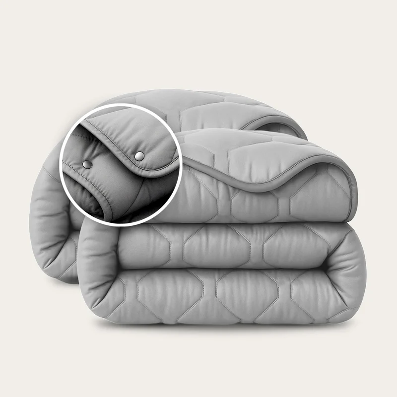 4-Seizoenen Dekbed | Glossy Grey | Afstelbaar