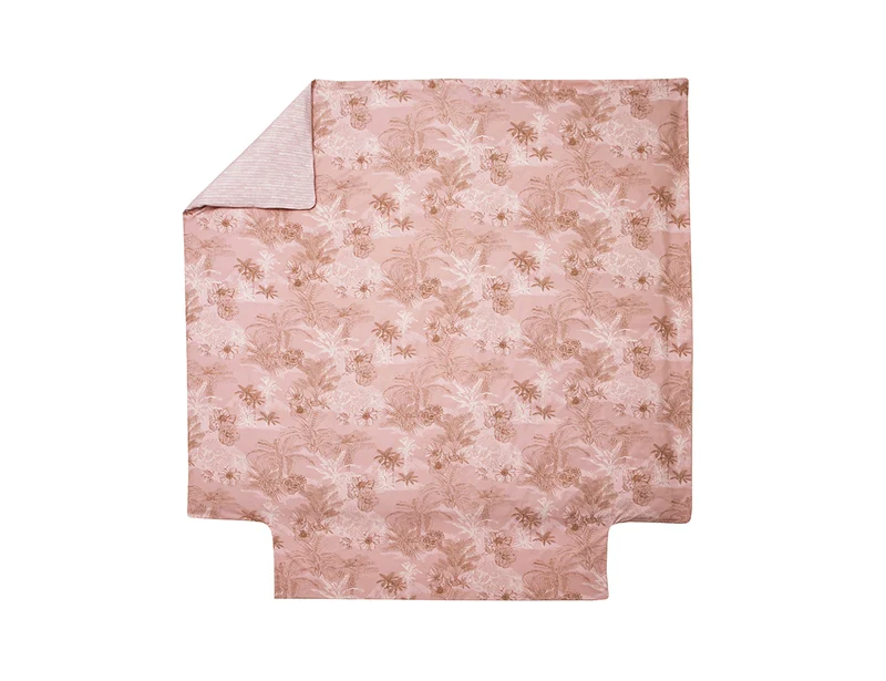 Housse de couette Percale de coton - CARNET DE VOYAGE Rose thé