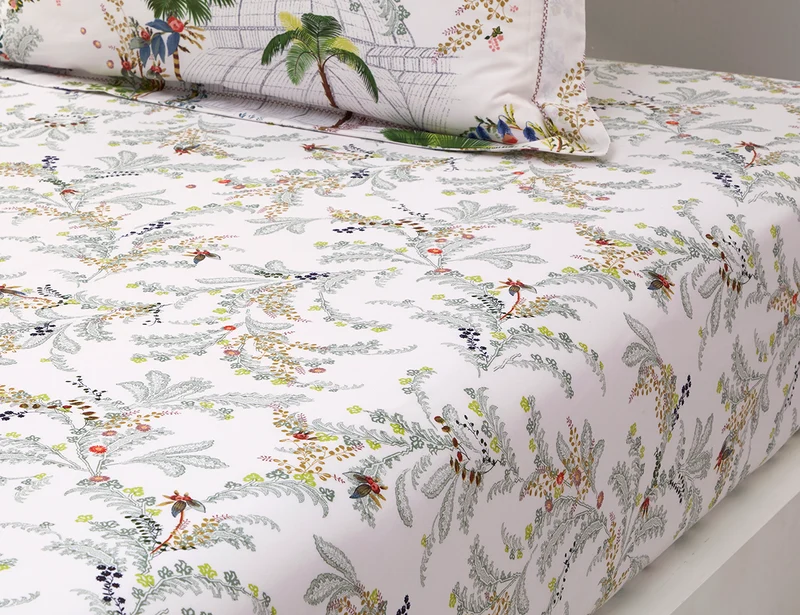 Drap housse Batiste de coton - JARDINS