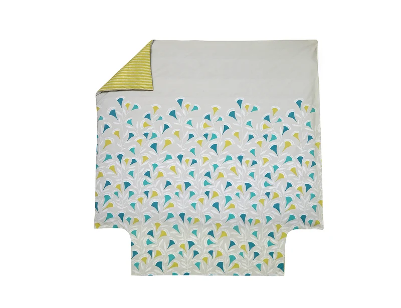 Housse de couette Percale de coton - NOUKKU Flore Tilleul