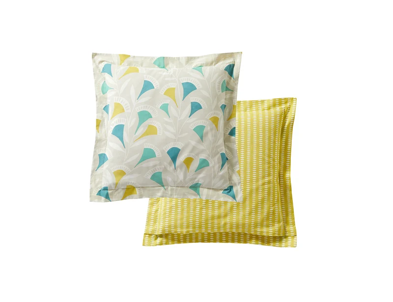 Taie d'oreiller Percale de coton - NOUKKU Flore Tilleul