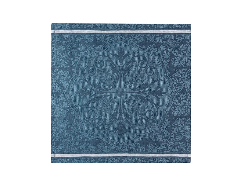 Serviette de table 100% Lin - ARMOIRIES Céruléen