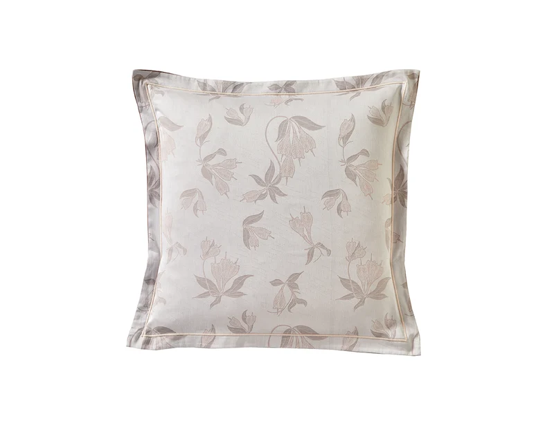 Taie d'oreiller Satin Jacquard - BOTANIQUE Poudre