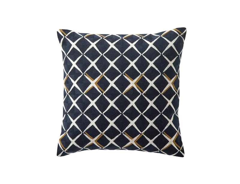 Coussin Coton - SCENARIO Bleu Corinthe