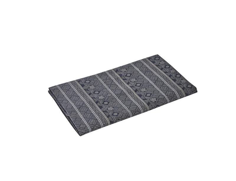 Drap plat Satin jacquard - ALLEGRO Bleu Corinthe