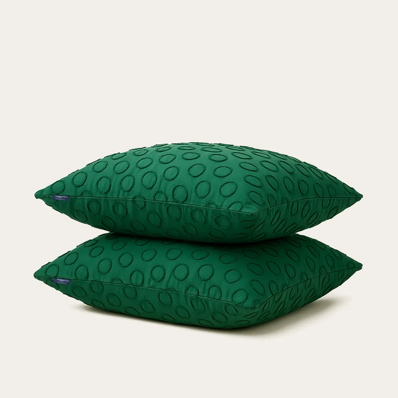 Kussenslopen | Tufted | Emerald Green | Set van 2