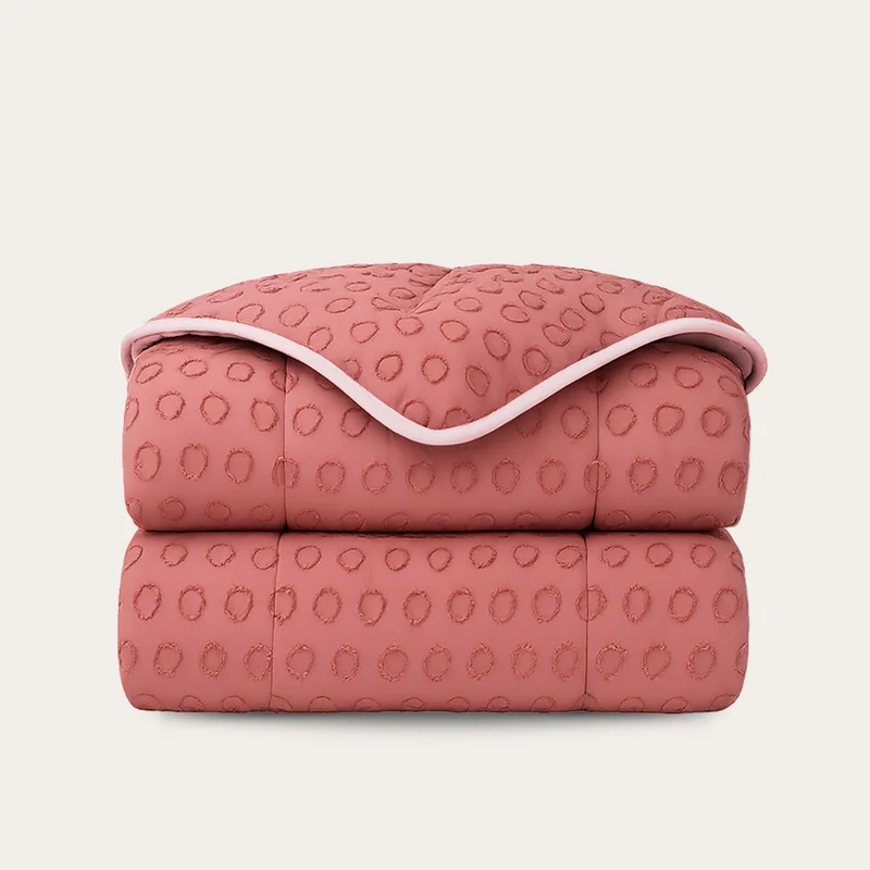 Wasbaar All Season Dekbed | Tufted | Blushed Pink