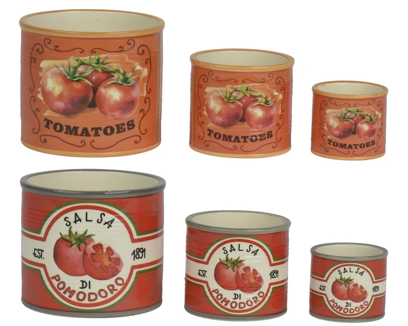 TOMATE Cache-pot (set de 3) orange ou rouge