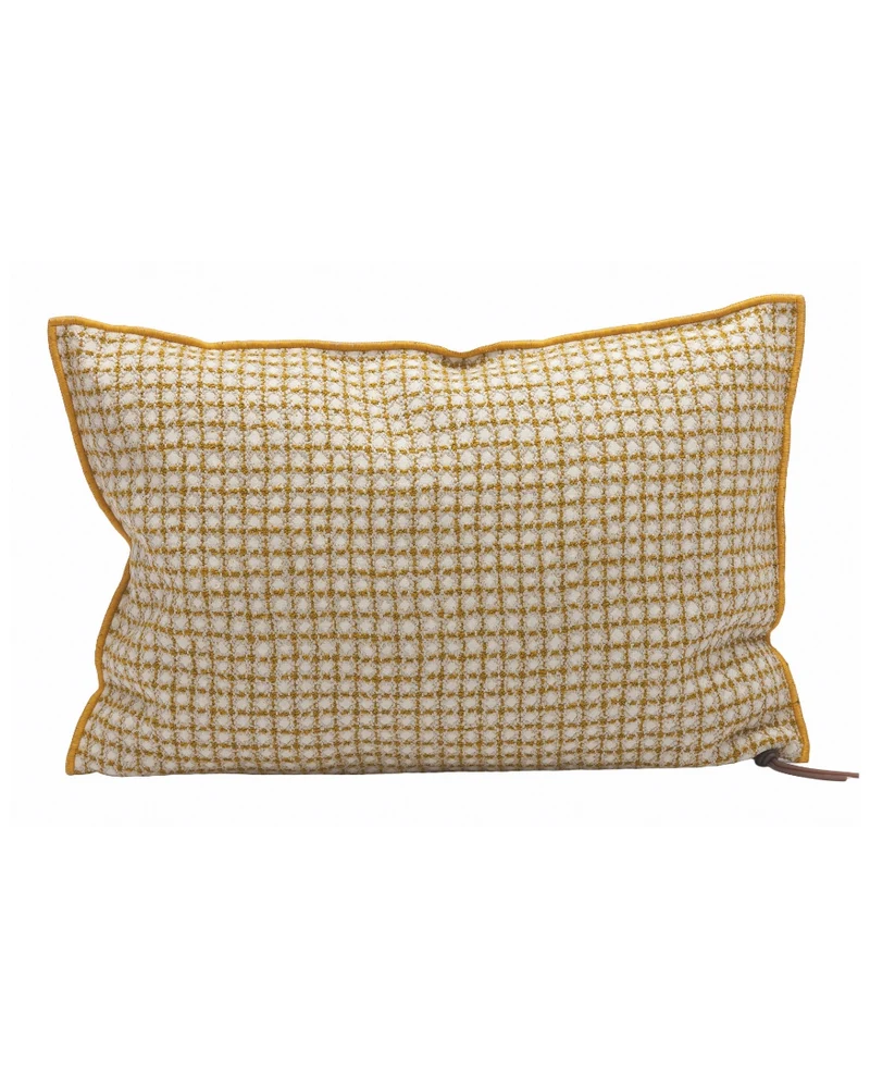 Coussin Vice Versa In and Outdoor Jacquard Bistrot, Ocre