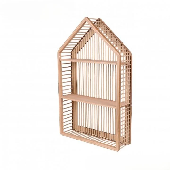 ETAGERE EN BAMBOU DESIGN MAISON - 2 NIVEAUX - 42x12xH66cm