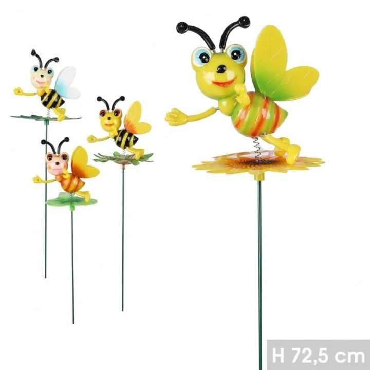 PIC DE JARDIN ABEILLE - 4 MODELES ASSORTIS - H72,5CM