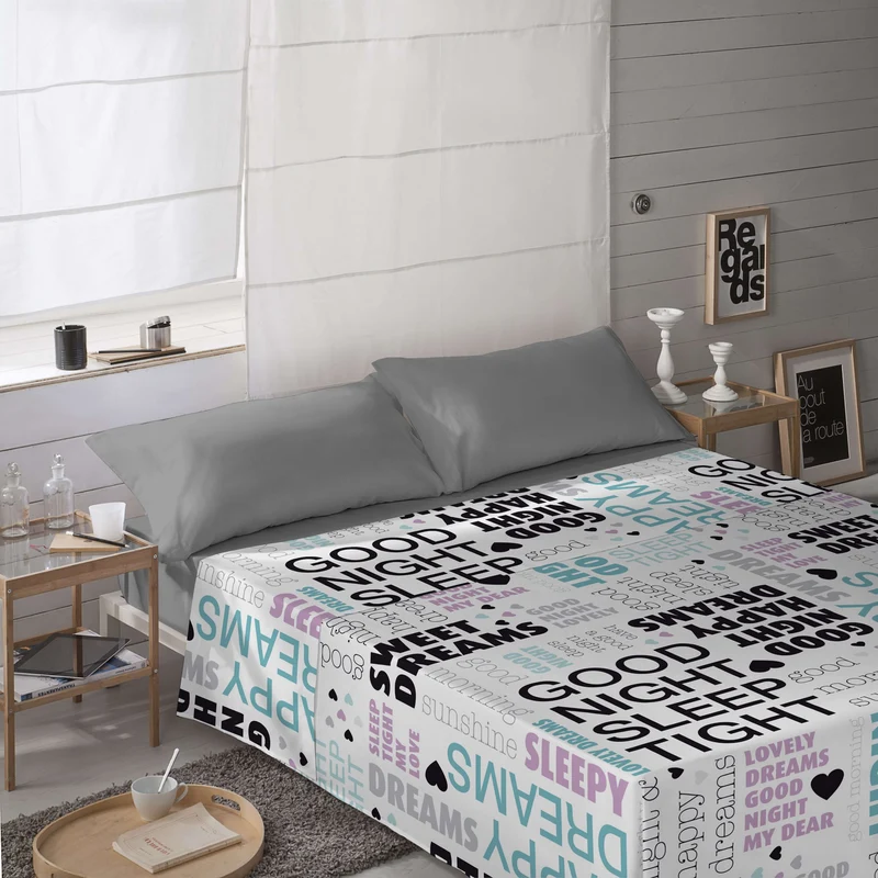 JUEGO SÁBANAS ESTAMPADAS GOD NATT 100% ALGODÓN