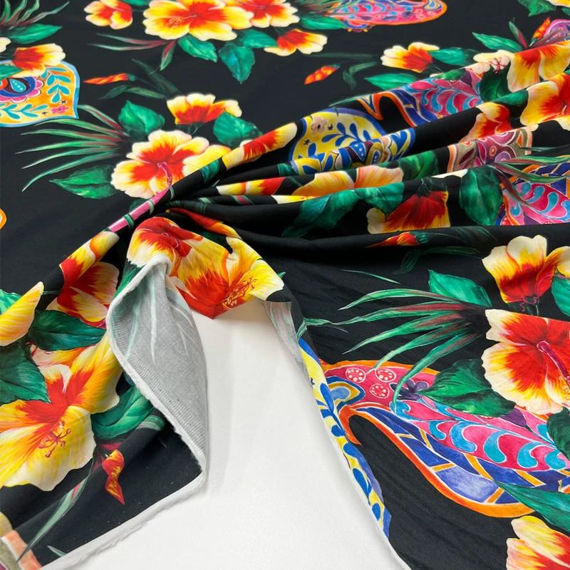 Tissu Satin Stretch, Coton - Althéa