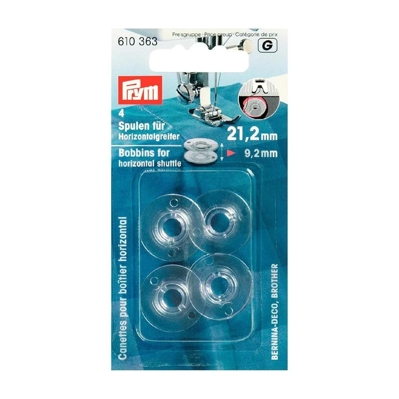 Canettes pour machine à coudre BERNINA/BROTHER Ø 21,2mm