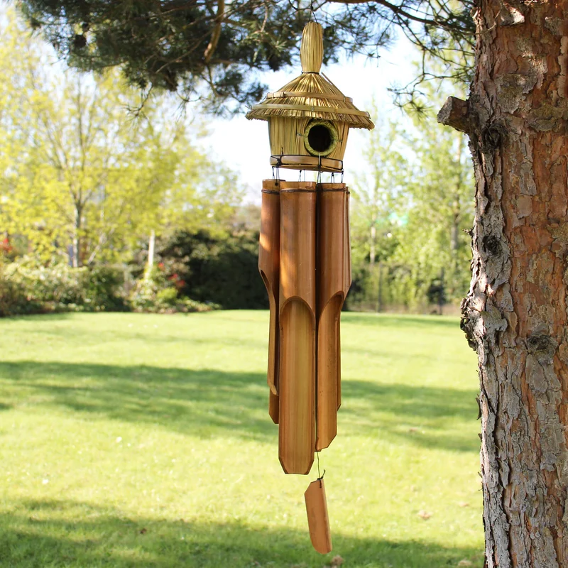 Carillon & Mangeoire pour oiseaux - Large & Rond - ARTISANAL