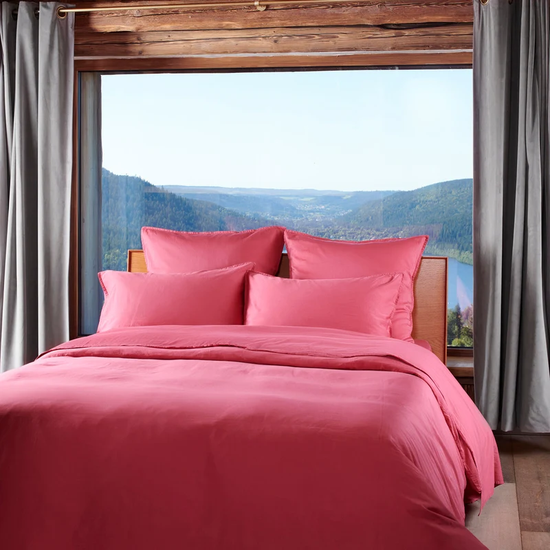 Housse de couette unie - Satin Lavé
