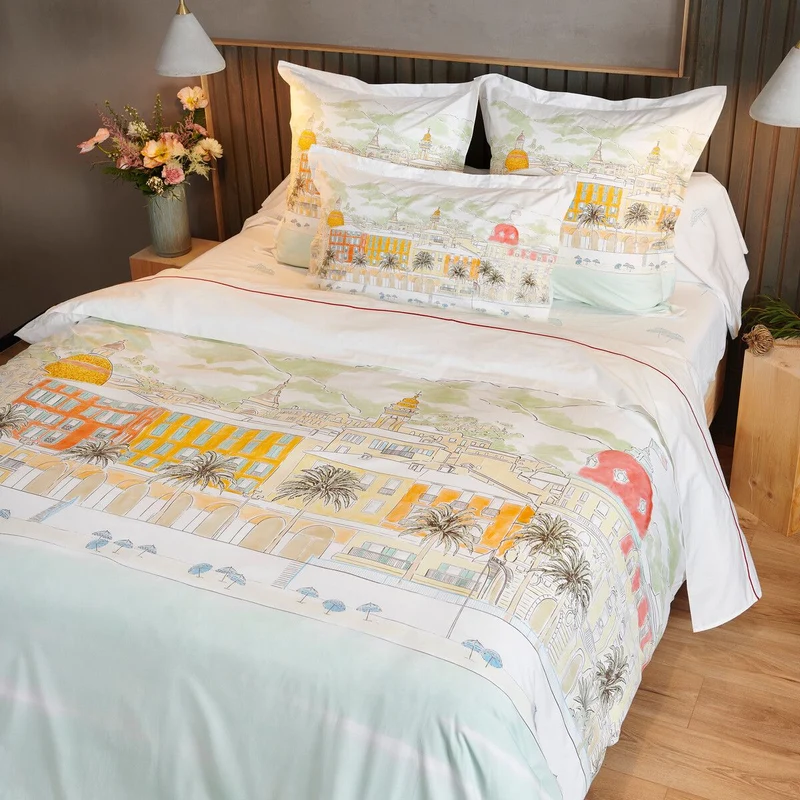 Housse de couette Nice - Percale de coton