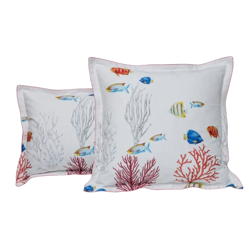 Taie d'oreiller Corail - Percale de coton
