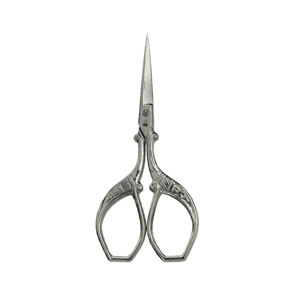 Ciseaux broderie Fleurs Argent 9cm