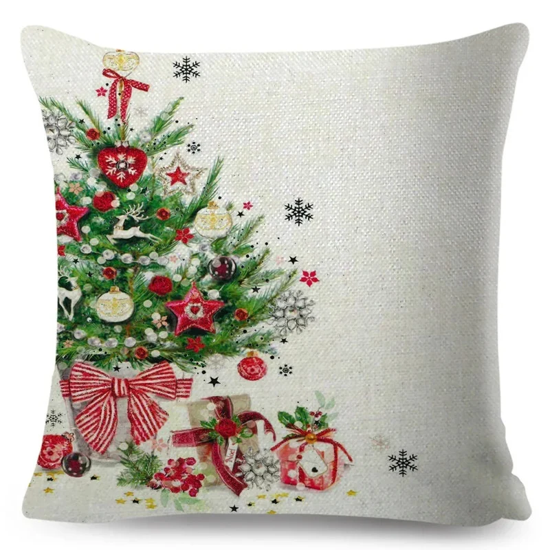 Housse de coussin 40x40 Lin Sapin Décoré