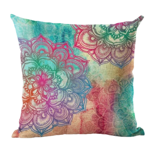 Housse de coussin 40x40 Mandala Multicolore