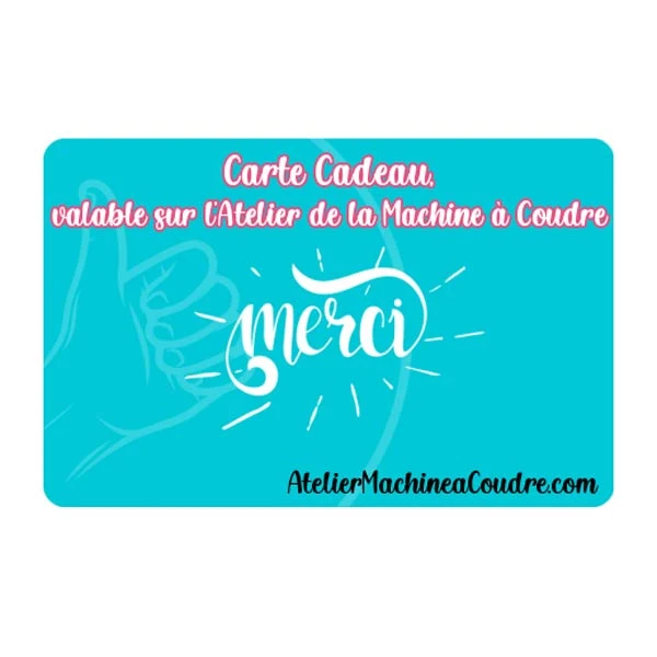 Carte-cadeau de l'Atelier de la Machine à Coudre