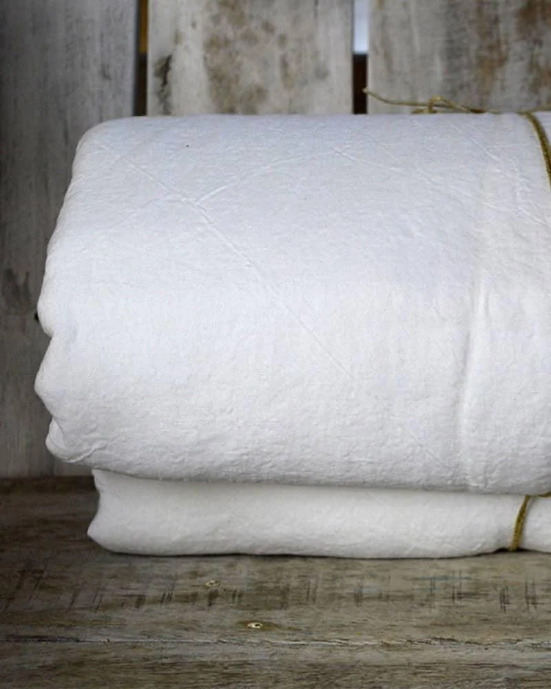 Drap Housse, Blanc Craie