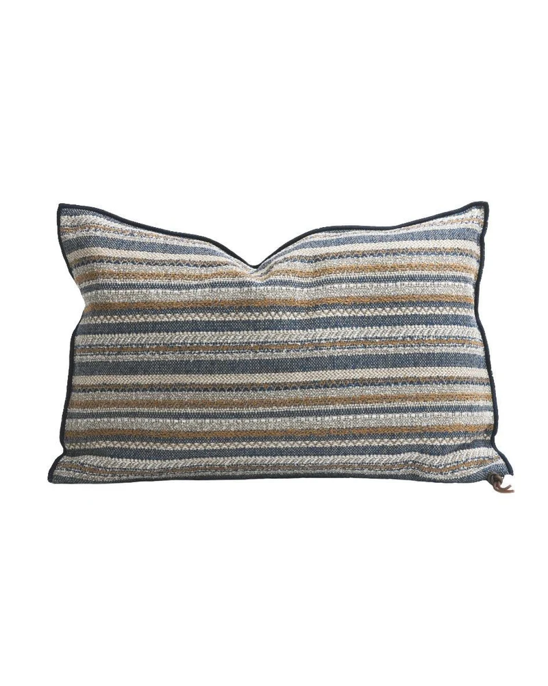 Coussin Vice Versa Toile In & Outdoor Santa Fe, Indigo