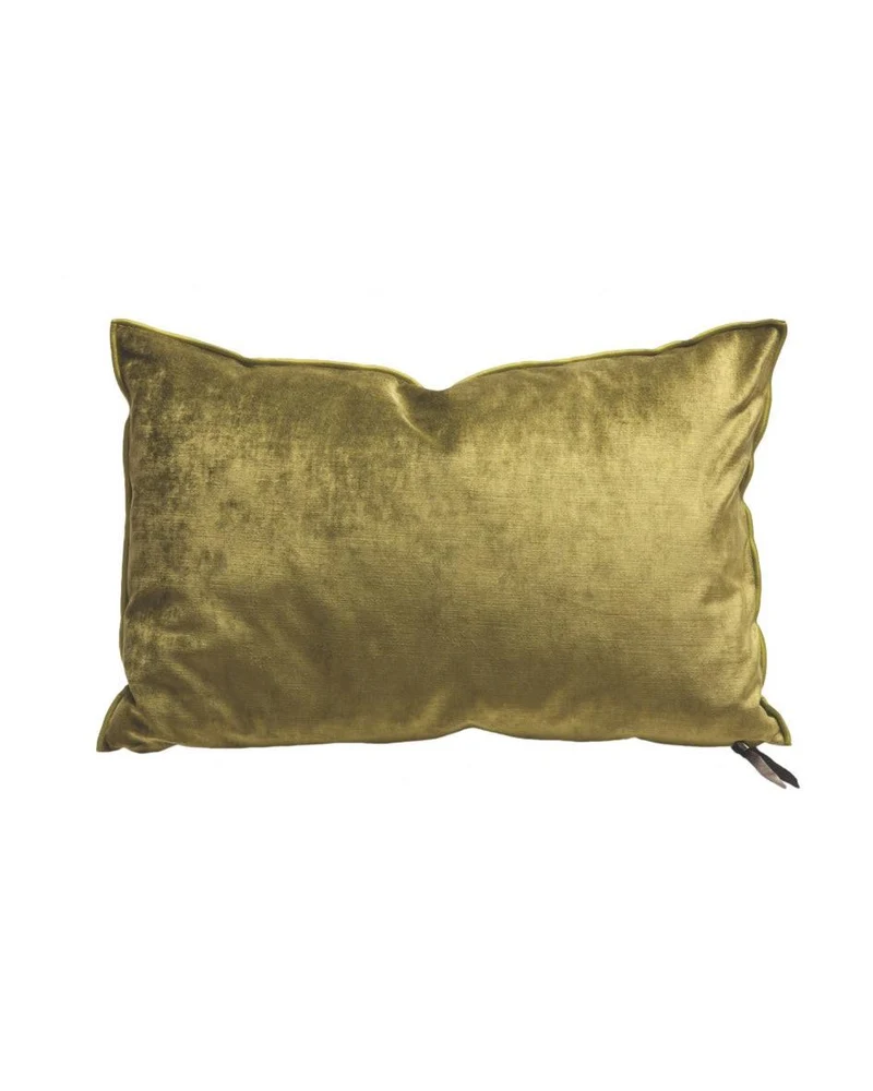 Coussin Vice Versa en Velours Royal, Absinthe