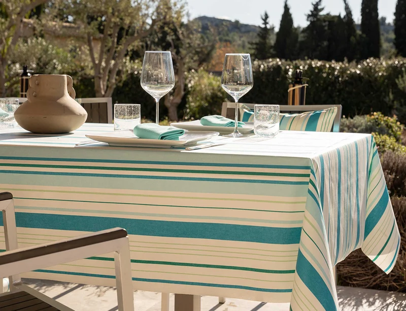 Nappe Plastifiée - BISCAROSSE Turquoise