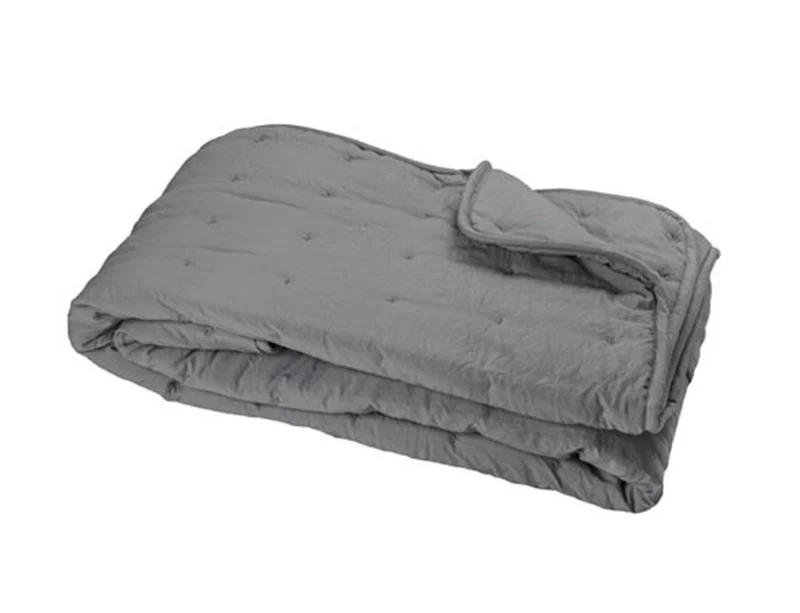 Jeté de lit polyester - ANGKOR Ardoise