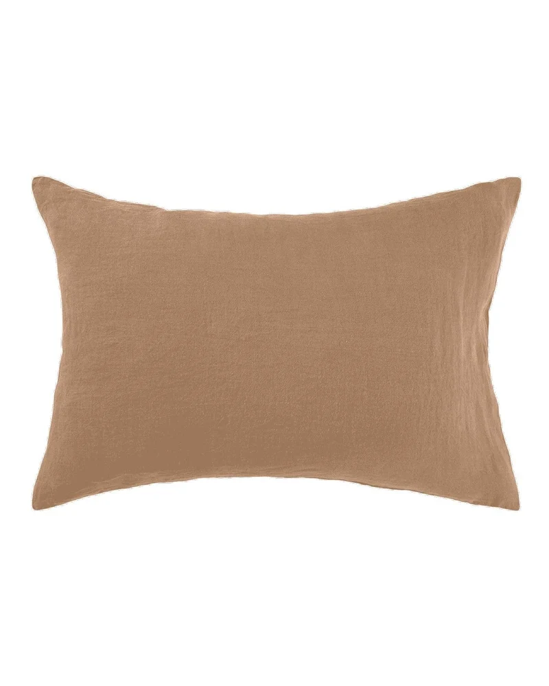 Taie d'oreiller Linge Particulier, Camel